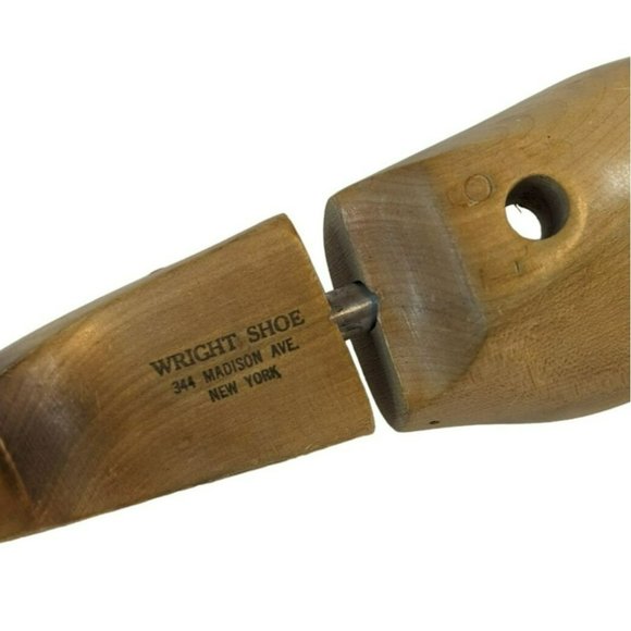 Vintage Wright Shoe of NY Wooden Right Shoe Tree Stretcher with Knob Size 9/1 - Picture 5 of 6